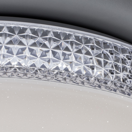 картинка Потолочная люстра светодиодная диммируемая с пультом и управлением смартфоном регулировка цветовой температуры и яркости Альпина CL718A40G RGB от магазина BTSvet