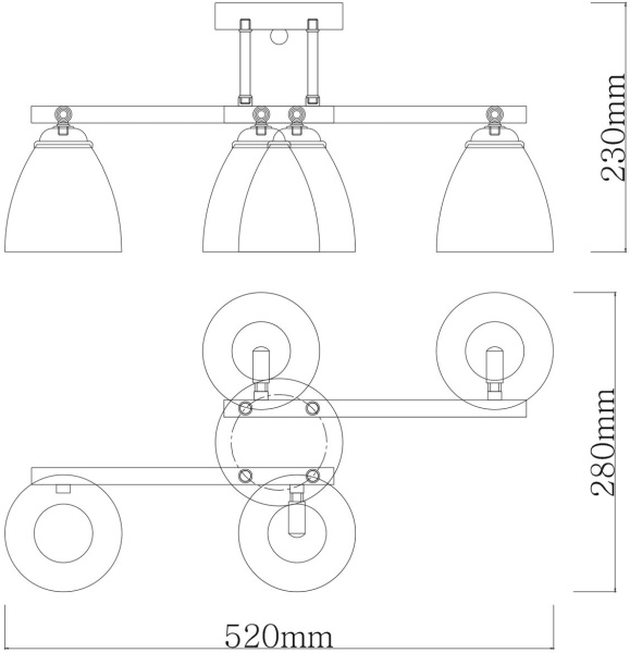 картинка Потолочная люстра Тетро 673017304 от магазина BTSvet