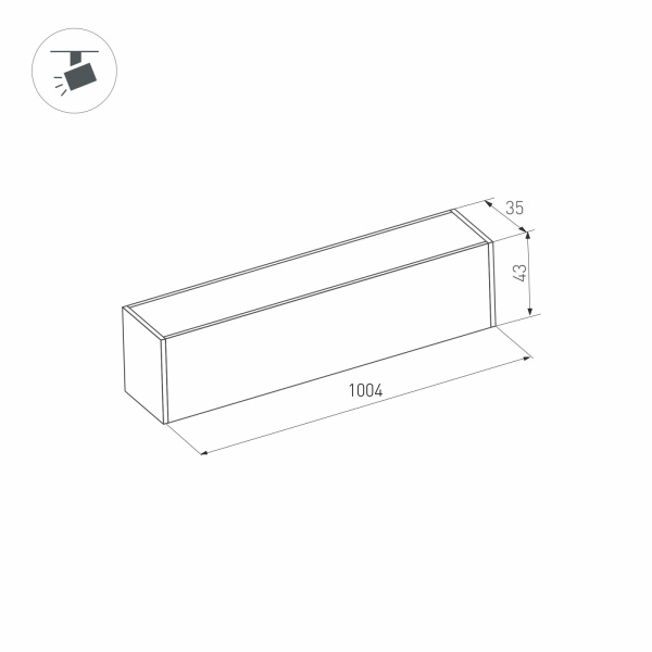 картинка Трековый светильник светодиодный MAG-FLAT-45-L1005-30W Warm3000 (BK, 100 deg, 24V) (Arlight, IP20 Металл, 3 года) 026962 от магазина BTSvet