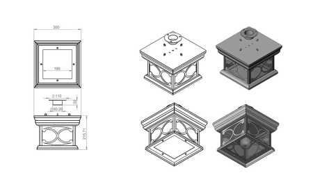 картинка Потолочный светильник уличный Варна 370-01/bbc-11 от магазина BTSvet