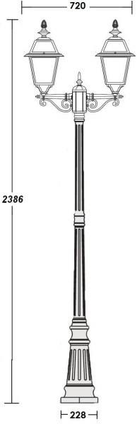 картинка Наземный фонарь FARO-FROST L 91109fLA Bl от магазина BTSvet