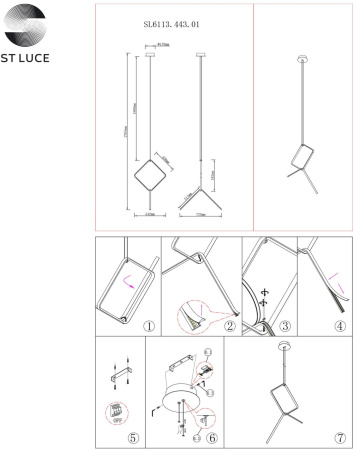 картинка Подвесной светильник ST Luce Gaia SL6113.443.01 от магазина BTSvet