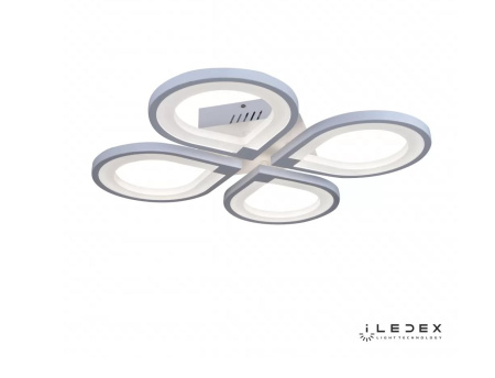 картинка Потолочная люстра светодиодная диммируемая с пультом Clover 6885/4 WH от магазина BTSvet