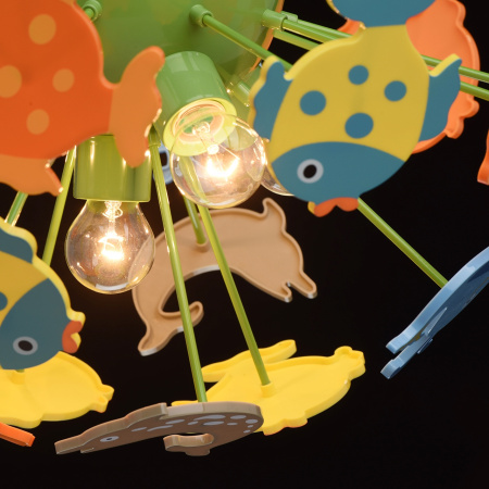 картинка Детская люстра для девочки с рыбками Улыбка 365014605 от магазина BTSvet