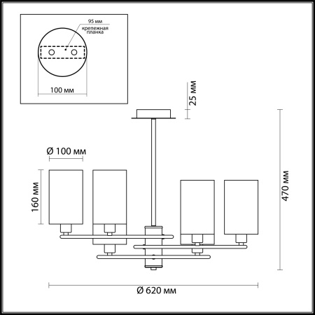 картинка Потолочная люстра Avery 4431/6C от магазина BTSvet