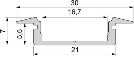 картинка Профиль для светодиодной ленты ET-01-15 975063 от магазина BTSvet