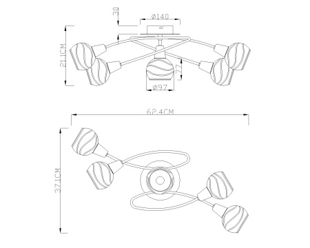 картинка Потолочная люстра Isla 54347-5 от магазина BTSvet