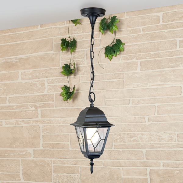 картинка Уличный светильник подвесной Vega H черный от магазина BTSvet