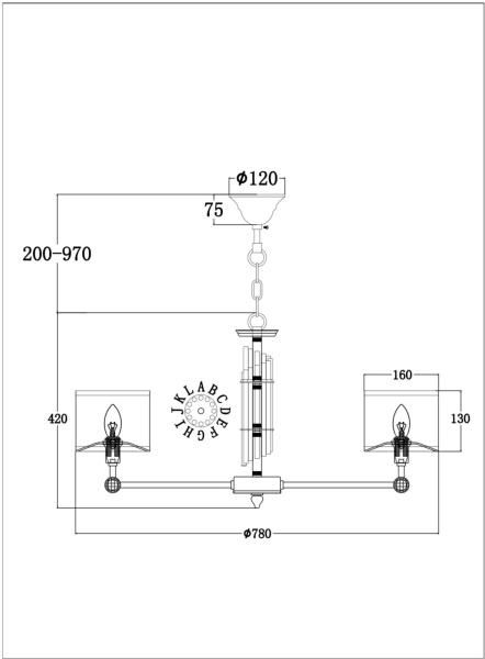 картинка Подвесная люстра Alloro MOD088PL-08BS от магазина BTSvet