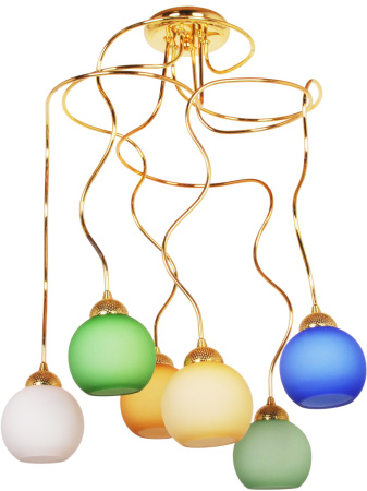 Потолочная люстра на штанге 357PL6GO-MIX