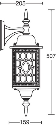 картинка Настенный фонарь уличный 64802S Bl от магазина BTSvet