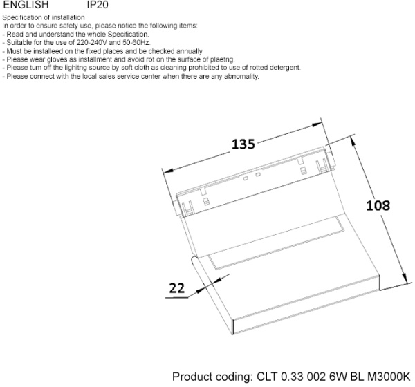 картинка Трековый светильник магнитный Crystal Lux SPACE CLT 0.33 002 6W BL M3000K от магазина BTSvet
