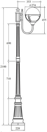 картинка Наземный фонарь GENOVA 88109/10A Bl от магазина BTSvet