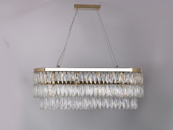 Подвесной светильник хрустальный 10128+6/S gold