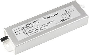 Блок питания ARPV-12040-B (12V, 3.3A, 40W) (Arlight, IP67 Металл, 3 года) 020086