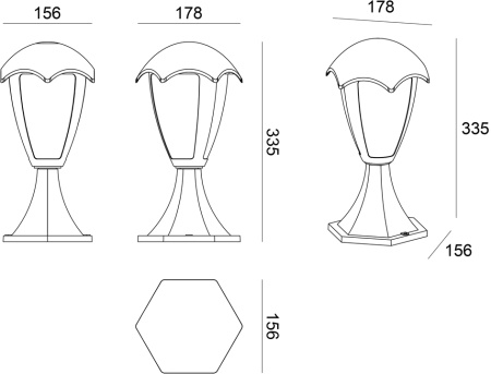 картинка Наземный уличный фонарь Henry A1661FN-1BK от магазина BTSvet