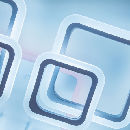 картинка Потолочная люстра светодиодная с пультом и управлением смартфоном регулировкой цветовой температуры и яркости RGB Марсель Смарт CL232A180E от магазина BTSvet