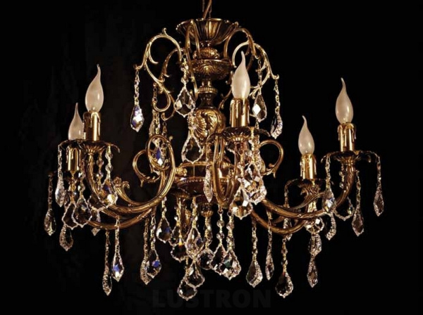 Подвесная люстра 8888/6 AB Leaf crystal