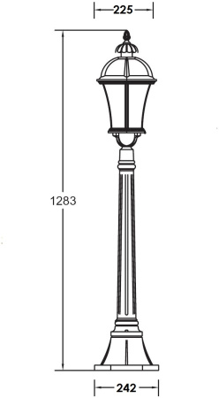 картинка Наземный фонарь ROMA L 95207L W от магазина BTSvet