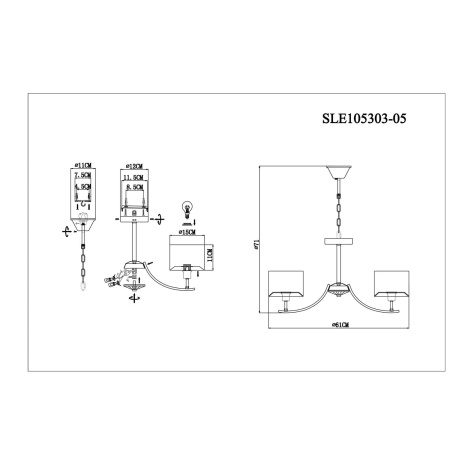 картинка Подвесная люстра Linda SLE105303-05 от магазина BTSvet