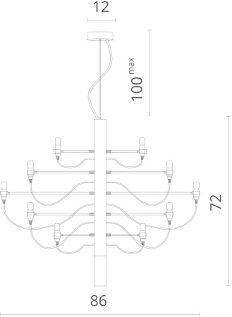 картинка Большая люстра Molto 8030/02 LM-30 от магазина BTSvet