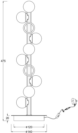 картинка Настольная лампа Tessara MOD081TL-L14G3K от магазина BTSvet