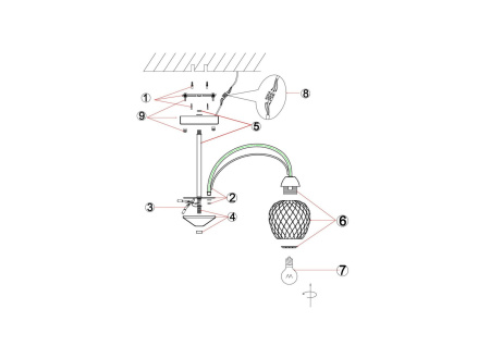 картинка Потолочная люстра Olimp 2541-7U от магазина BTSvet