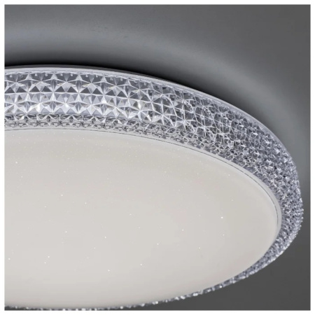 картинка Потолочная люстра светодиодная диммируемая с пультом и управлением смартфоном регулировка цветовой температуры и яркости Альпина CL718A80G RGB от магазина BTSvet