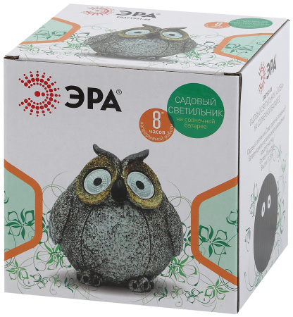 картинка Газонная световая фигура светодиодная на солнечных батареях Сова ERAFYS01-08 от магазина BTSvet