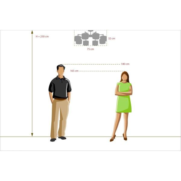 картинка Потолочная люстра Сайрус 2721010408 от магазина BTSvet
