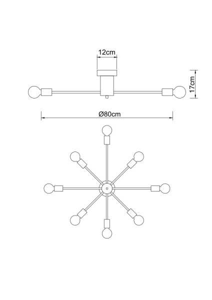 картинка Потолочная люстра Alastor A6702PL-8WH от магазина BTSvet