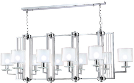 картинка Подвесная люстра NICOLAS SP10 L1300 NICKEL/WHITE от магазина BTSvet