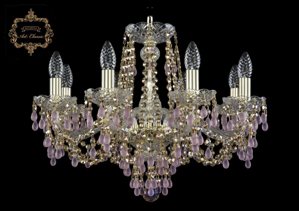 Хрустальная подвесная люстра 11.24.8.200.Gd.V7010.R777