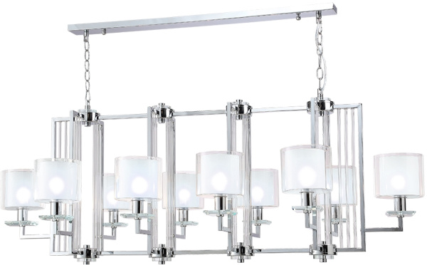 картинка Подвесная люстра NICOLAS SP10 L1300 NICKEL/WHITE от магазина BTSvet