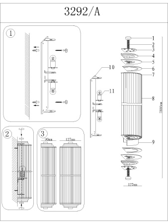 картинка Настенный светильник 3292/A brass от магазина BTSvet