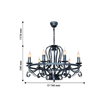 картинка Подвесная люстра Palermo 2162-9P от магазина BTSvet