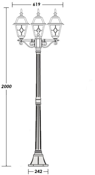 картинка Наземный фонарь FARO 91108B Bl от магазина BTSvet