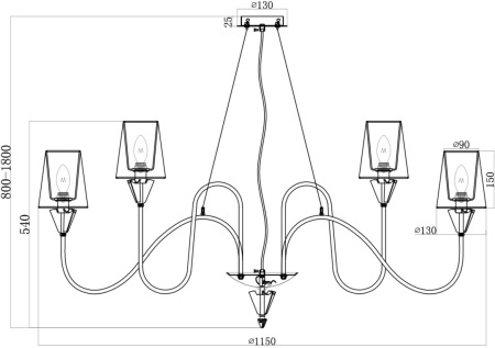 картинка Подвесная люстра Florero MOD078PL-12CH от магазина BTSvet