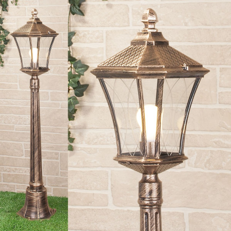 картинка Наземный фонарь уличный Virgo F черное золото (арт. GLXT-1450F) от магазина BTSvet