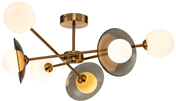 Люстра потолочная на штанге Jazz V000163 (11020/6C Brass)