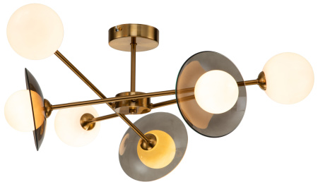 Люстра потолочная на штанге Jazz V000163 (11020/6C Brass)