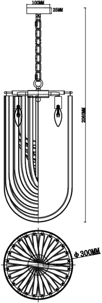 картинка Подвесной светильник Onda FR5182PL-03FG от магазина BTSvet
