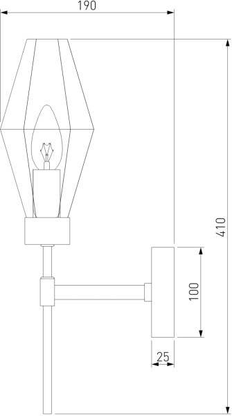 картинка Бра Eurosvet Prism 60143/1 хром от магазина BTSvet