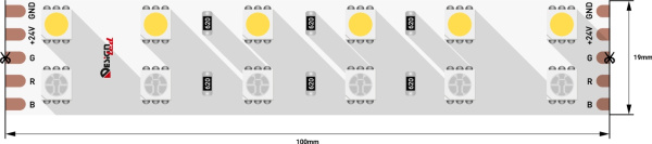 Светодиодная лента LUX DSG5120-24-RGB+W-33