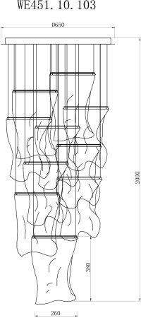 картинка Подвесной светильник светодиодный Hanna WE451.10.103 от магазина BTSvet