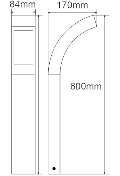 картинка Наземный светодиодный светильник IP44 W2144-600 S от магазина BTSvet