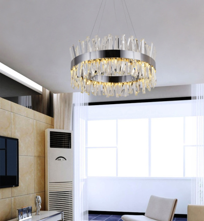 картинка Подвесная люстра хрустальная светодиодная с пультом и управлением смартфоном регулировка цветовой температуры и яркости ночной режим и таймер INNOVATION STYLE 83048 от магазина BTSvet