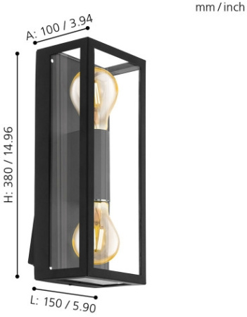 картинка Настенный светильник уличный IP44 Alamonte 1 98273 от магазина BTSvet