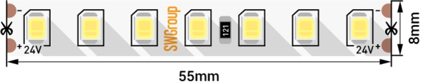 Светодиодная лента SWG2P126-24-13-NW