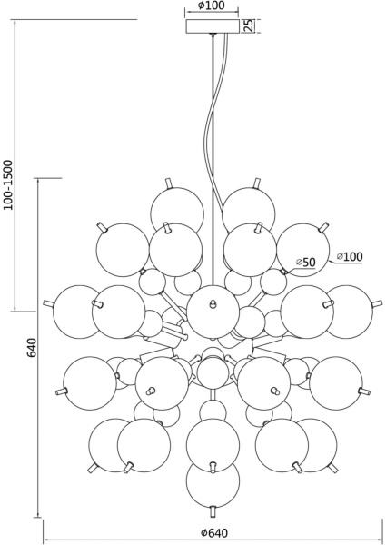 картинка Подвесная люстра Bolla MOD133PL-08BS от магазина BTSvet